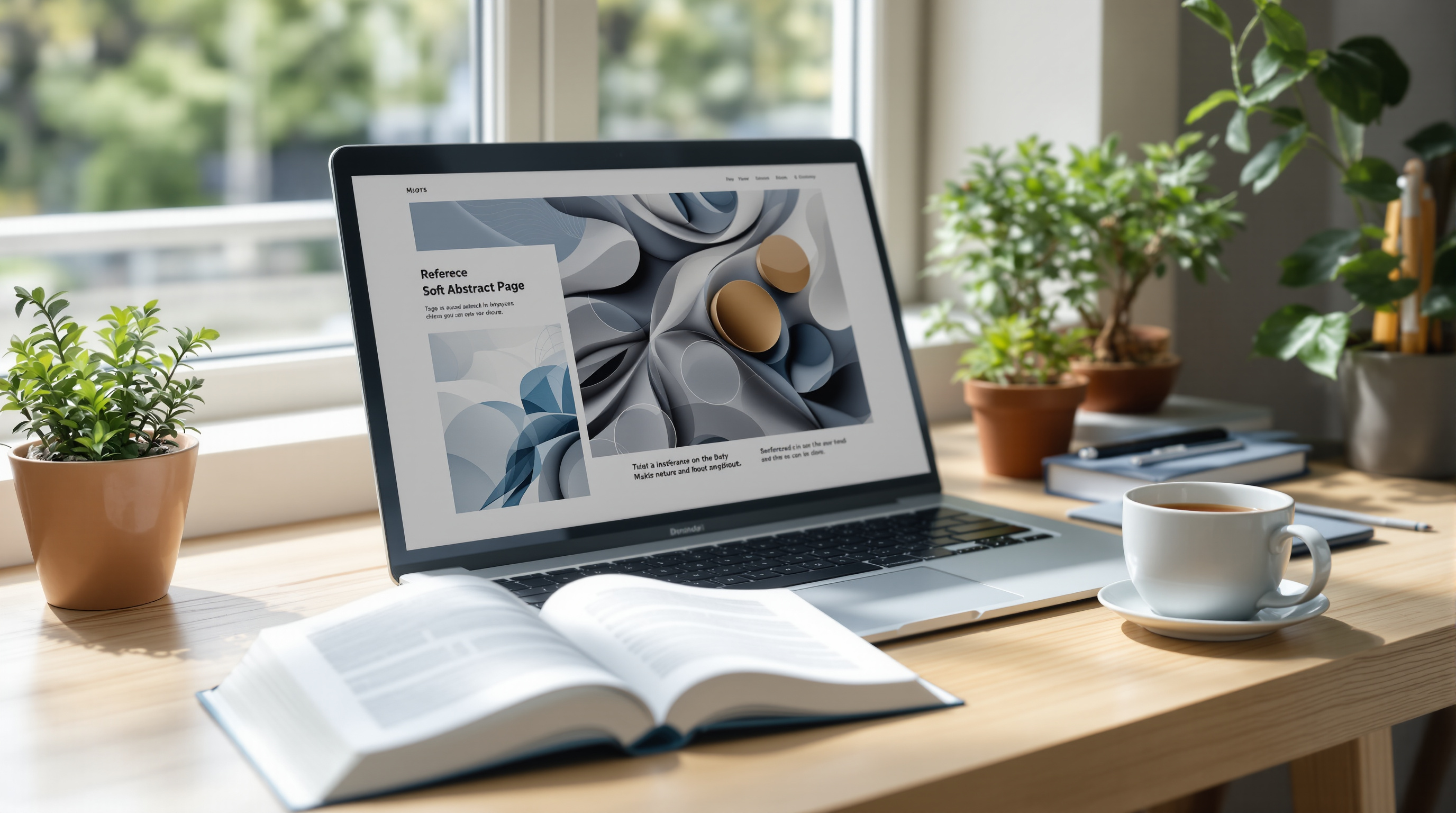 A reference book open beside a laptop on a sunlit desk, evoking a trustworthy digital health library